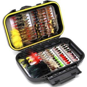 Fly Fishing Flies Assortment Kit Dry Wet Nyphms Tenkara Popper Streamer Woolly